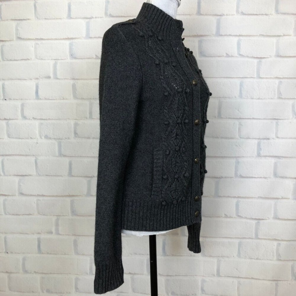 Talbots Gray Bauble Cardigan Sweater Size S - Picture 2 of 6